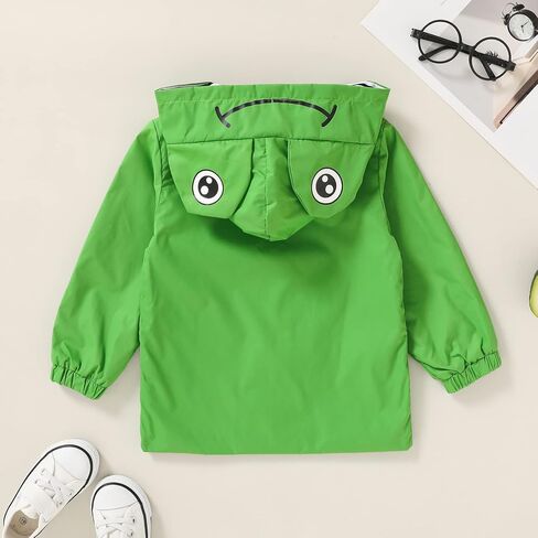 Toddler Baby Boy Girl Duck Raincoat Cute Cartoon Hoodie Zipper Coat Outfit in Saudi Arabia