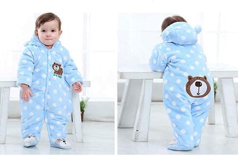 XIFAMNIY Baby بذلة لحديثي الولادة مع غطاء للرأس وسميكة للشتاء ملابس خارجية بيجامة للثلج للبنات والأولاد... in Kuwait
