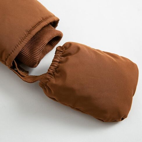 Simplee kids Baby Infant Boys Girls Snowsuit Winter Hooded Footed Warm Jumpsuit Outerwear with Gloves for 3-24 Months in Saudi Arabia