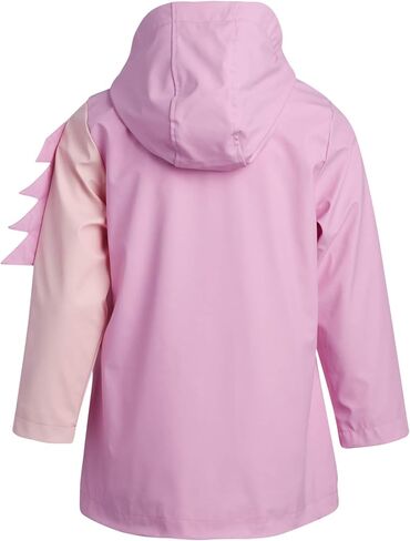 سترة المطر للفتيات باللون الوردي البلاتيني - معطف واق من المطر خفيف الوزن مقاوم للماء على شكل وحيد القرن (طفل صغير/فتاة صغيرة) in Kuwait
