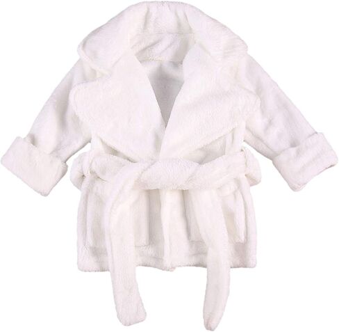 Mubineo Toddler Baby Girl Boy Comfy Thick Solid Color Plush Robe Unisex Bathrobe in Kuwait