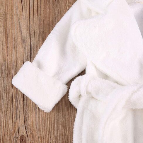 Mubineo Toddler Baby Girl Boy Comfy Thick Solid Color Plush Robe Unisex Bathrobe in Kuwait