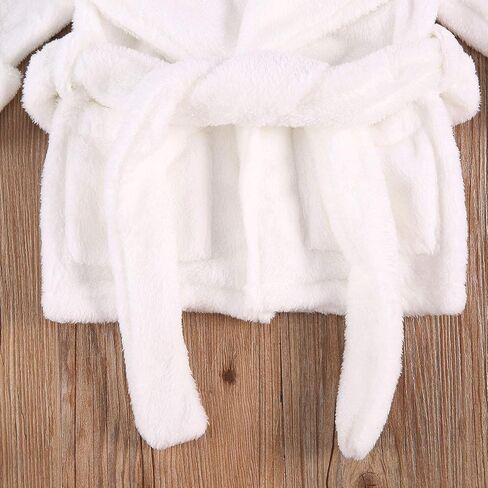 Mubineo Toddler Baby Girl Boy Comfy Thick Solid Color Plush Robe Unisex Bathrobe in Kuwait