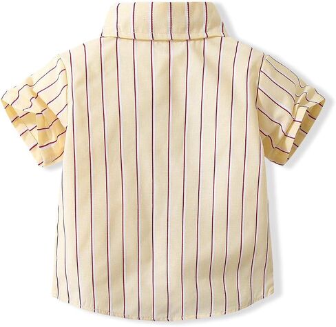Baby Boys Casual Cartoon Print Tee Button Down Slim-Fit Tops Short Sleeve Aloha Hawaiian Shirt in Saudi Arabia