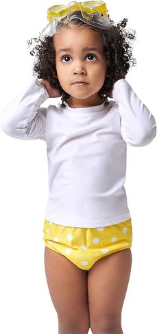 Gerber Unisex Baby Toddler UPF 50+ Long Sleeve Rashguard Swim Shirt in Kuwait