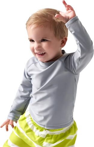 Gerber Unisex Baby Toddler UPF 50+ Long Sleeve Rashguard Swim Shirt in Kuwait