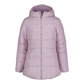 Under Armour Girls' Quilted Puffer Jacket, Front Pockets & Hooded Back, Mid-Weight & Water Repellent