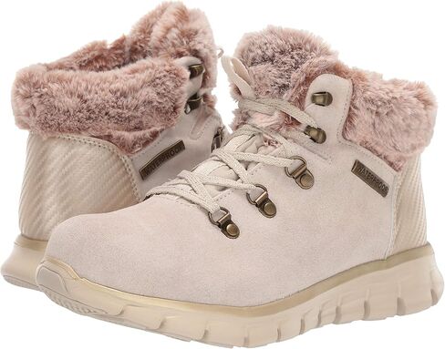 Skechers Women's Synergy Cold Catcher-Short Waterproof Lace Up with Faux Fur Cuff Snow Boot in Kuwait