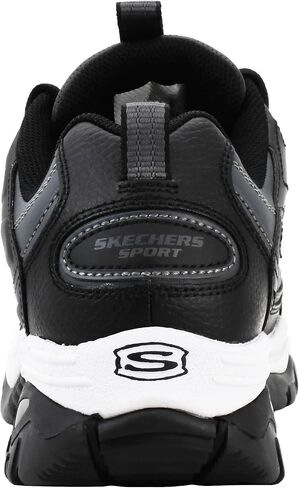 Skechers Men's Energy Afterburn Lace-Up Black/Gray Sneaker 10.5 in Saudi Arabia