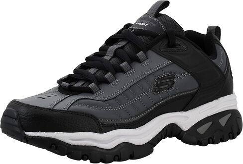 Skechers Men's Energy Afterburn Lace-Up Black/Gray Sneaker 10.5 in Saudi Arabia