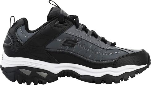 Skechers Men's Energy Afterburn Lace-Up Black/Gray Sneaker 10.5 in Saudi Arabia