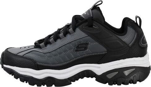 Skechers Men's Energy Afterburn Lace-Up Black/Gray Sneaker 10.5 in Saudi Arabia