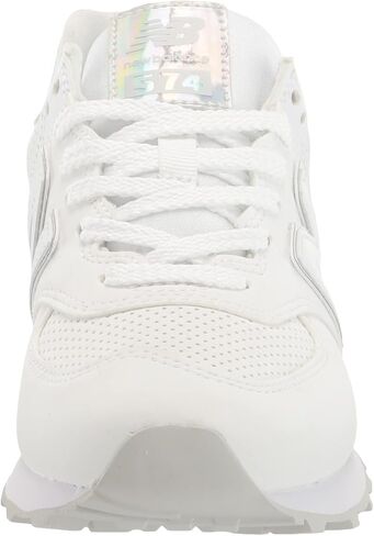 New Balance Women's 574 V2 Holographic Sneaker, Nb White/Rain Cloud, 12 in Saudi Arabia