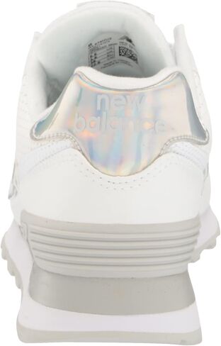 New Balance Women's 574 V2 Holographic Sneaker, Nb White/Rain Cloud, 12 in Saudi Arabia