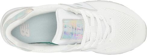 New Balance Women's 574 V2 Holographic Sneaker, Nb White/Rain Cloud, 12 in Saudi Arabia