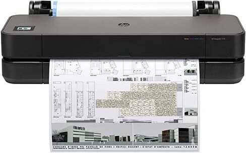 HP DesignJet T210 Large Format 24-inch Plotter Printer, with Modern Office Design (8AG32A), Black in Saudi Arabia
