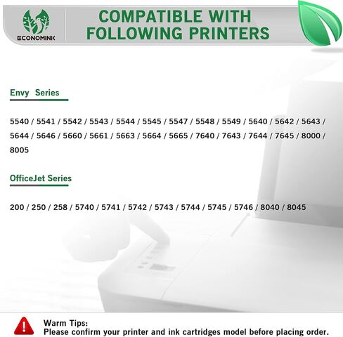 خرطوشة حبر سوداء معاد تصنيعها 62 من Economink استبدال ل HP 62XL عالية الإنتاجية للاستخدام مع Envy 7640 5660 5540 7645 7644 5643 5640 5661 5642 7643 OfficeJet 250 200 5741 5741 0 5744 عبوة من 5 قطع in Kuwait