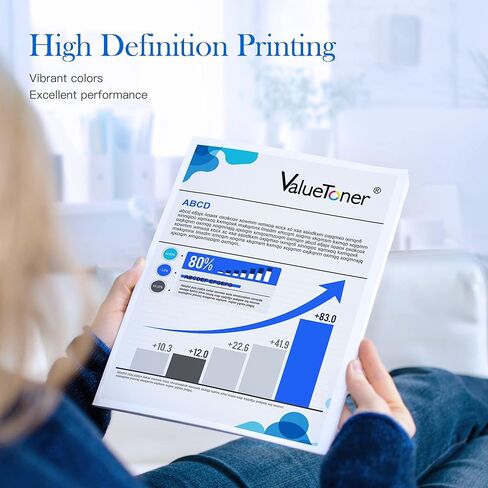 استبدال خراطيش الحبر المعاد تصنيعها من Valuetoner لطابعة HP 65XL 65 XL N9K04AN Envy 5055 5052 5058 DeskJet 2655 3755 3720 3722 3723 3752 3758 2652 2624 (3 ألوان + 1 رأس طباعة قابل لإعادة الاستخدام) in Kuwait
