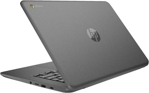 2020 HP 14 بوصة HD Display Chromebook، معالج AMD A4-9120C، ذاكرة الوصول العشوائي 4 جيجابايت، 32 جيجابايت eMMC، كاميرا ويب عالية الدقة، صوت Bang & Olufsen، رسومات AMD Radeon R4، قارئ بطاقة الوسائط، USB-C، نظام تشغيل Chrome، رمادي، بطاقة USB Snow Bell سعة 3 in Kuwait