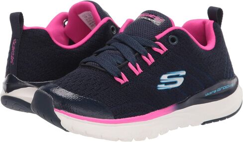 Skechers Unisex-Child Sport, Air Cooled Memory Foam, Girls Lace Up Sneaker in Kuwait