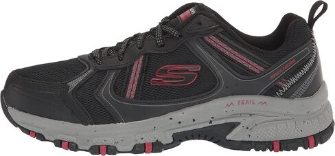 Skechers Men's Hillcrest Lace-up Sneaker Oxford, Black/Red, 8 in Kuwait