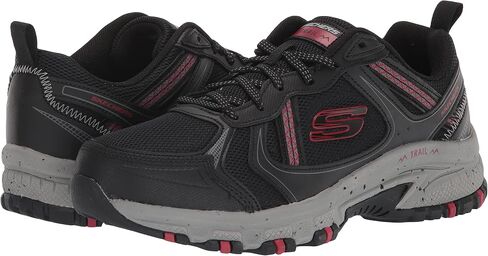 Skechers Men's Hillcrest Lace-up Sneaker Oxford, Black/Red, 8 in Kuwait