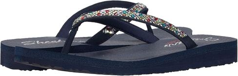 Skechers Women's Meditation-Perfect 10-Square Rhinestone Embellished Thong Flip-Flop in Saudi Arabia
