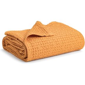 Simka Rose Waffle Baby Blanket Cotton Soft Breathable Swaddle Blanket for Baby Nursery, Stroller & Crib Blanket - Baby Receiving Blankets for Boys & Girls Gender Neutral Toddler Blanket