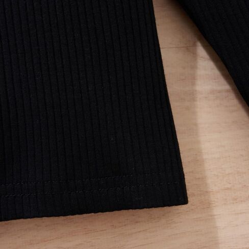 ملابس Kupretty للأطفال حديثي الولادة ملابس الخريف والشتاء ذات الياقة المدورة بلوفر منسوج متين بأزرار منقوشة تنانير صغيرة مجموعة ملابس in Kuwait