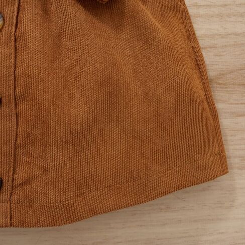 ملابس Kupretty للأطفال حديثي الولادة ملابس الخريف والشتاء ذات الياقة المدورة بلوفر منسوج متين بأزرار منقوشة تنانير صغيرة مجموعة ملابس in Kuwait