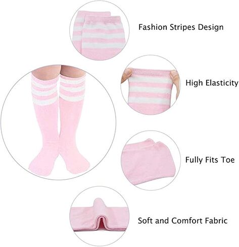 Century Star Kids Child Soccer Socks Knee High Socks Toddler Girls for Boys Summer Game Day Watch Party Fan Gear in Kuwait