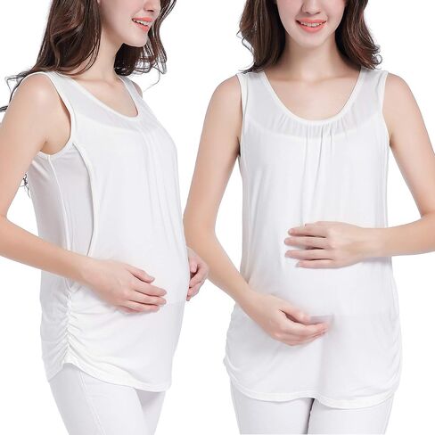SUIEK Women's Maternity Nursing Tops Breastfeeding Tanks Tee Shirt Pregnancy Clothes in Kuwait