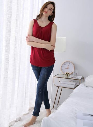 SUIEK Women's Maternity Nursing Tops Breastfeeding Tanks Tee Shirt Pregnancy Clothes in Kuwait
