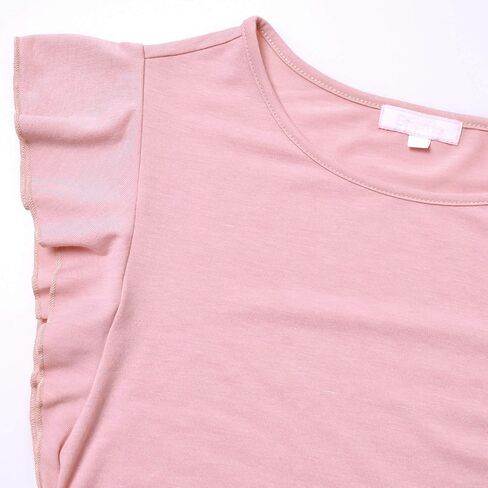 Bhome Maternity Tops Flying Shorts Sleeve Tshirt Side Ruched Pregnant Blouse Casual Pregnancy Tunic in Saudi Arabia