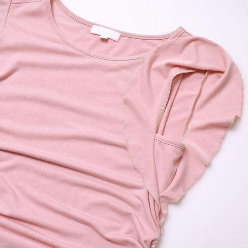 Bhome Maternity Tops Flying Shorts Sleeve Tshirt Side Ruched Pregnant Blouse Casual Pregnancy Tunic in Saudi Arabia