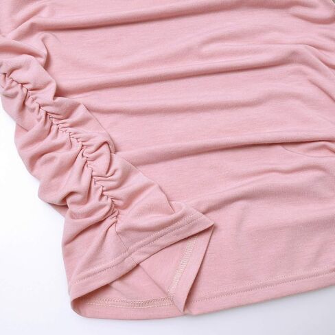 Bhome Maternity Tops Flying Shorts Sleeve Tshirt Side Ruched Pregnant Blouse Casual Pregnancy Tunic in Saudi Arabia