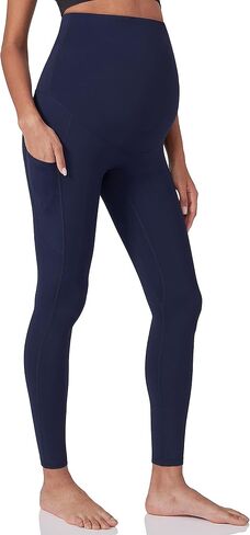 Enerful Women's Maternity Workout Leggings Over The Belly Pregnancy Active Wear Athletic Soft Yoga Pants with Pockets in Kuwait