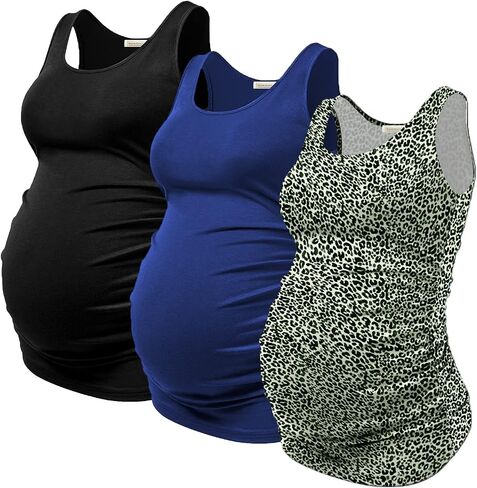PARNIXS Summer Women's Maternity Tank Top Comfy Sleeveless Maternity Clothes in Saudi Arabia