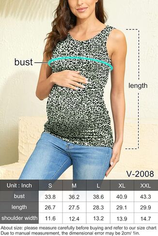 PARNIXS Summer Women's Maternity Tank Top Comfy Sleeveless Maternity Clothes in Saudi Arabia