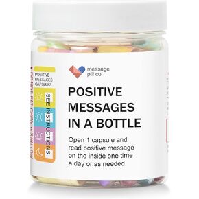 MESSAGE PILL CO. Gifts - 50 Positive Affirmations Get Well Soon Gifts for Women and Men Stress Relief. Self Care Kit with Daily Messages for Meditation, Mindfulness & Relaxation in Kuwait