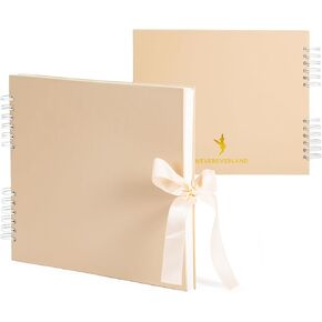 Never Ever Land Scrapbook Album – 12x10 Champagne Scrap Book. Scrapbooking Supplies, Memory Book, Wedding Guest Book, Photo Album, Baby Shower Gifts, Valentines, Engagement Gifts, and Anniversary in Saudi Arabia