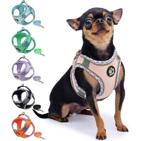 Frienperro Breathable Dog Harness with Leash Set for Small Dog, Dog Harness for Medium Dogs No Pull, Adjustable Reflective Dog Harness, Summer Dog Harnesses for Puppy Small Dogs, Cat Harness Set in Kuwait