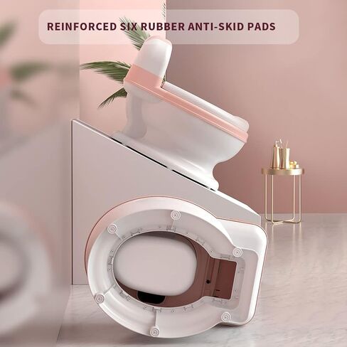 Potty Training Toilet, Realistic Potty Training Seat, Toddler Potty Chair with Soft Seat, Removable Potty Pot, Toilet Tissue Dispenser and Splash Guard, Non-Slip for Toddler& Baby& Kids in Kuwait