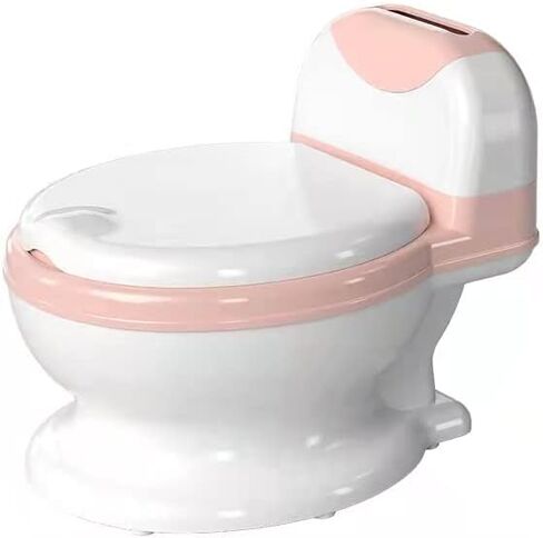 Potty Training Toilet, Realistic Potty Training Seat, Toddler Potty Chair with Soft Seat, Removable Potty Pot, Toilet Tissue Dispenser and Splash Guard, Non-Slip for Toddler& Baby& Kids in Kuwait