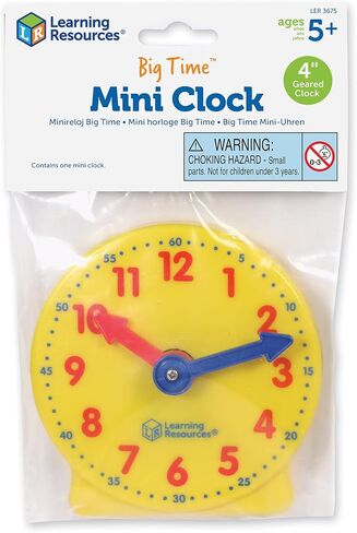 Learning Resources Smart Pack 4" Clock, Yellow in Saudi Arabia