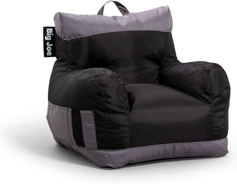 كرسي Big Joe Dorm Bean Bag مع حامل مشروبات وجيب، لونين أزرق Smartmax، مزيج نايلون بوليستر متين، 3 أقدام in Kuwait