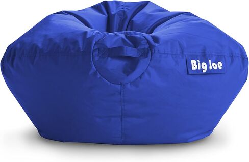 كرسي Big Joe Dorm Bean Bag مع حامل مشروبات وجيب، لونين أزرق Smartmax، مزيج نايلون بوليستر متين، 3 أقدام in Kuwait