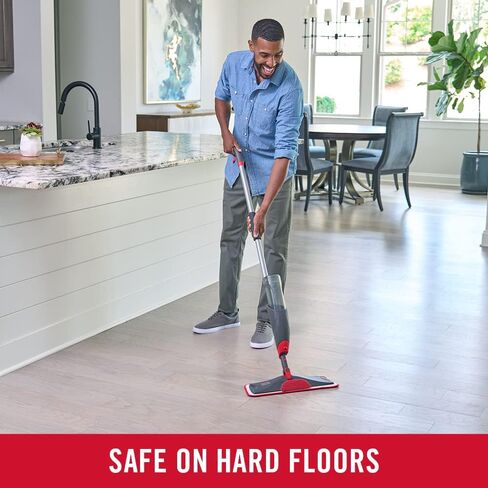 مجموعة تنظيف ممسحة الأرضيات من الألياف الدقيقة للرذاذ ريفيل من رابرميد لأرضيات الخشب الصلب، ممسحة رش مع 3 وسائد قابلة لإعادة الاستخدام وقابلة للغسل وزجاجتين قابلة لإعادة التعبئة 1892663 in Kuwait