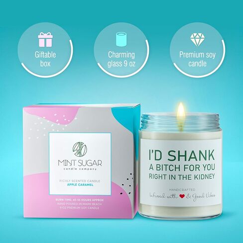Funny Gifts Women - Girlfriend Gifts - Made in USA - 9 oz - Coolest Gifts for Women - Gift for Wife - Stress Relief Gifts - Gift for Girlfriend - My Last Nerve Candle by Mint Sugar Candle Co in Kuwait