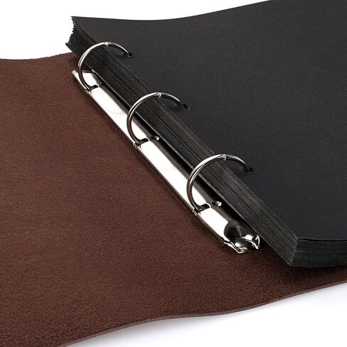 OwnMy DIY Photo Album Scrapbook PU Leather Adventure Photo Book with Corner Stickers Gifted Box - Perfect Baby Memory Book Birthday Wedding Anniversary Christmas Gift (Brown) in Saudi Arabia